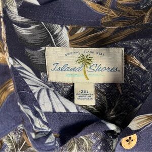 ISLAND SHORES, ORIGINAL ISLAND WEAR, MEN BUTTON UP, SIZE XXL.